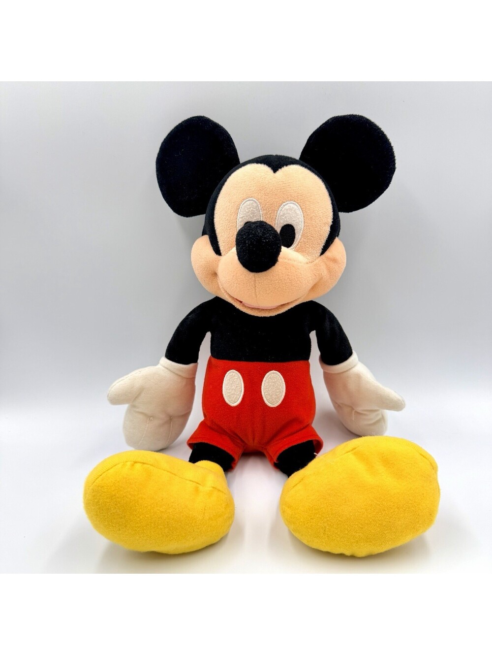 Disney Mickey Mouse Plush Stuffed Animal Just Play Red Shorts Embroidered 12"